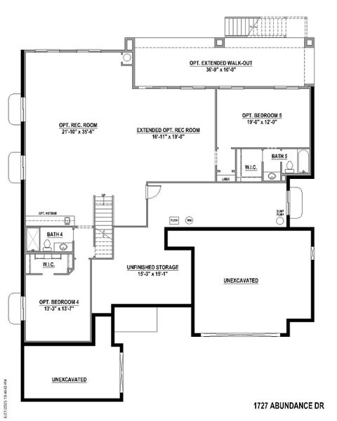 2D floor plan layout of this home in RainDance, Windsor, CO (Image 6).