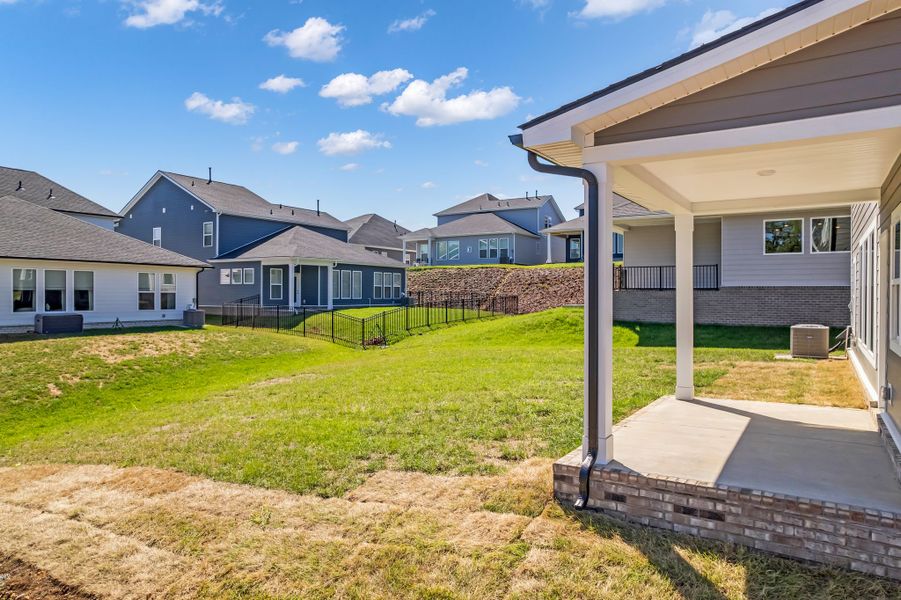 Exterior details and patio area of a home in The Preserve at Five Oaks, Lebanon (Image 4).