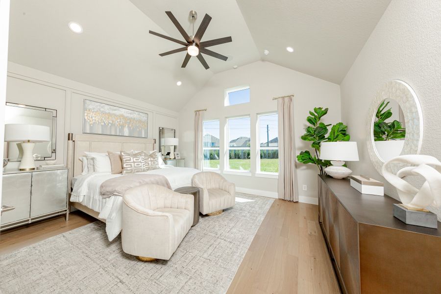 Representative furnished interior of a home built from the Northcliffe by Beazer Homes in Legacy, League City (Image 12).
