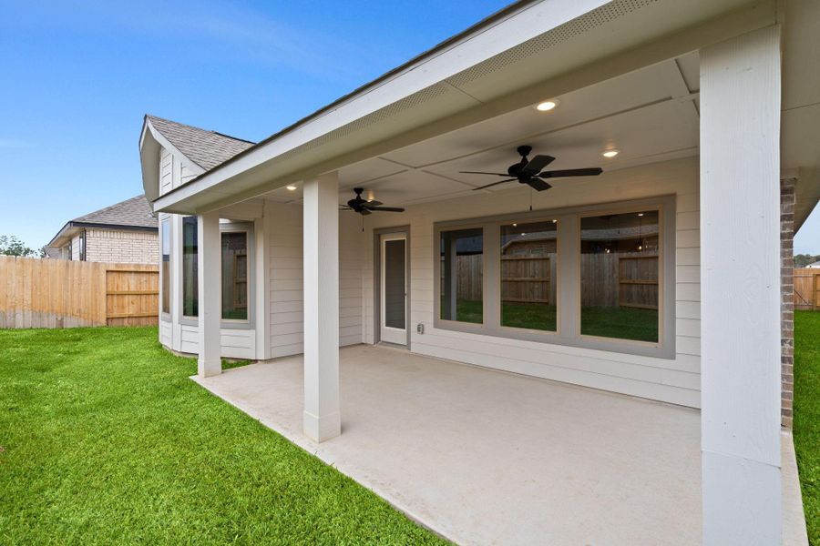 Exterior details and patio area of a home in , Spring (Image 3). Exterior details and patio area of a home in , Spring (Image 3).