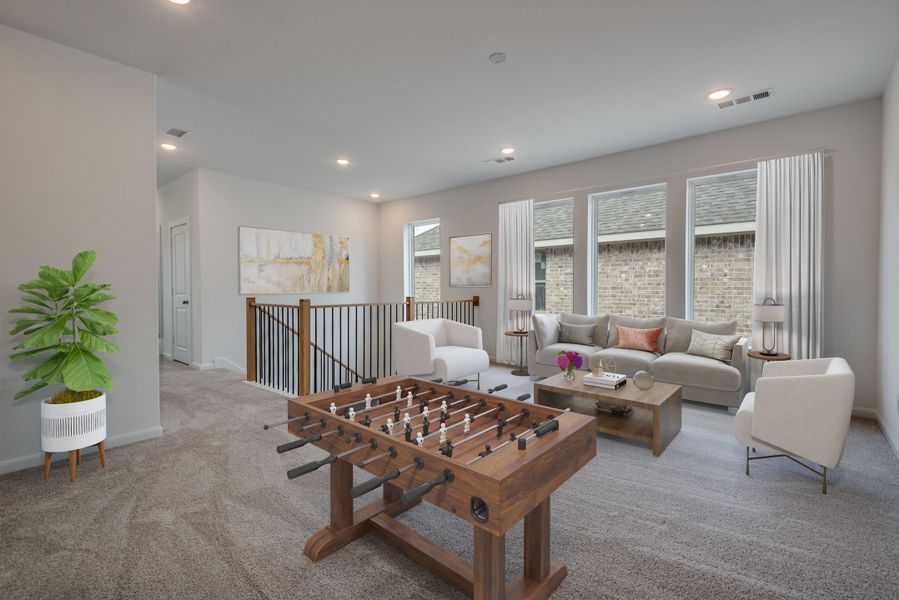 Furnished interior view inside a new home in Painted Tree - South, McKinney (Image 3).