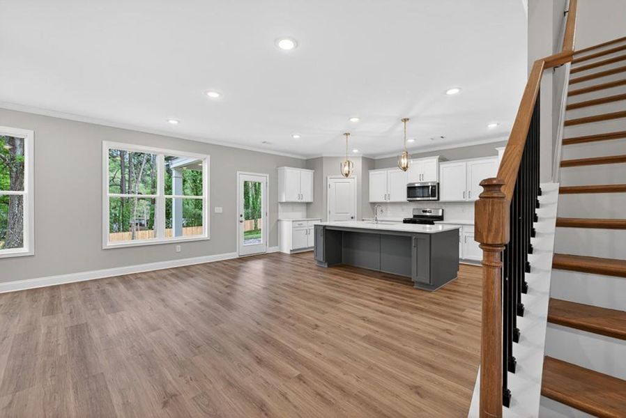 Spacious, unfurnished interior of a new home in , Sugar Hill (Image 37).