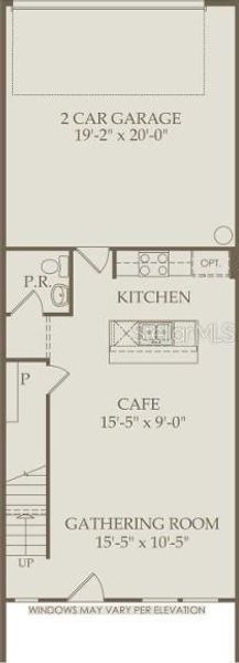 2D floor plan layout of this home in Tohoqua, Kissimmee, FL (Image 2).