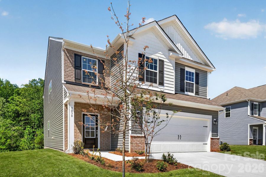 Front exterior of a new home in Shannon Woods, Maiden, NC, highlighting curb appeal (Image 15).