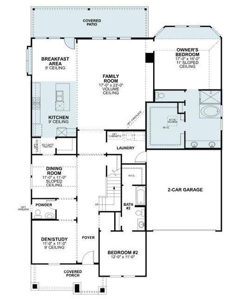 2D floor plan layout of this home in Lilyana, Celina, TX (Image 3). 2D floor plan layout of this home in Lilyana, Celina, TX (Image 3).