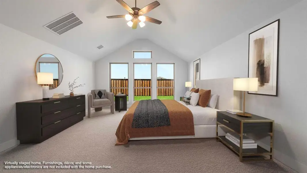 Furnished interior view inside a new home in Myrtle Creek 60', Waxahachie (Image 9). Furnished interior view inside a new home in Myrtle Creek 60', Waxahachie (Image 9).