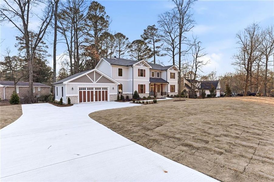 Front exterior of a new home in , Buford, GA, highlighting curb appeal (Image 29).