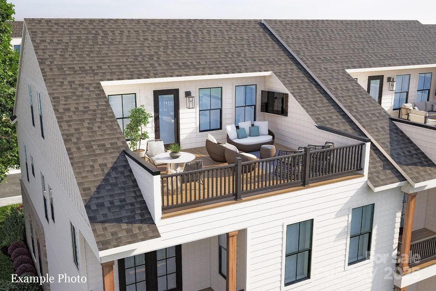Exterior details and patio area of a home in Endhaven Terraces, Charlotte (Image 2).