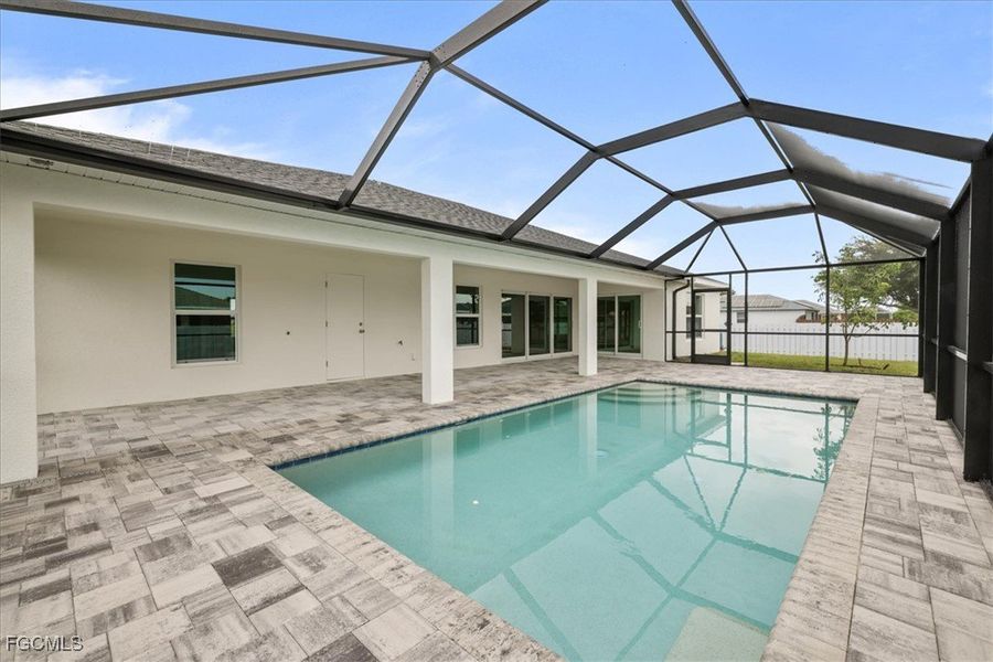 Exterior details and patio area of a home in Cape Coral, Cape Coral (Image 19).