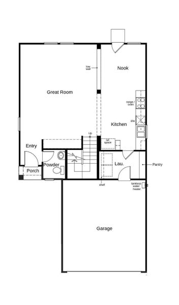 This floor plan features 3 bedrooms, 2 full baths, 1 half bath, and over 1,600 square feet of living space.