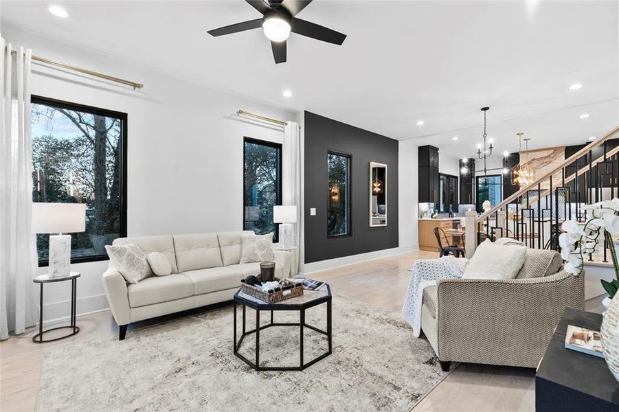 Furnished interior view inside a new home in , Atlanta (Image 19).