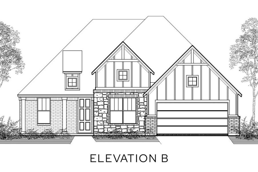 Representative rendering of the exterior for the The Lakeview by Lillian Custom Homes (Image 1).