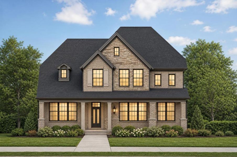 Representative exterior photo of a completed home built from the Royal Palm by Grand Homes in Trails at Cottonwood Creek, Rowlett, TX (Image 15).