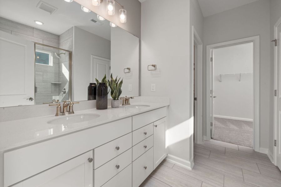 Furnished interior view inside a new home in Exchange at 401, Raleigh (Image 6).