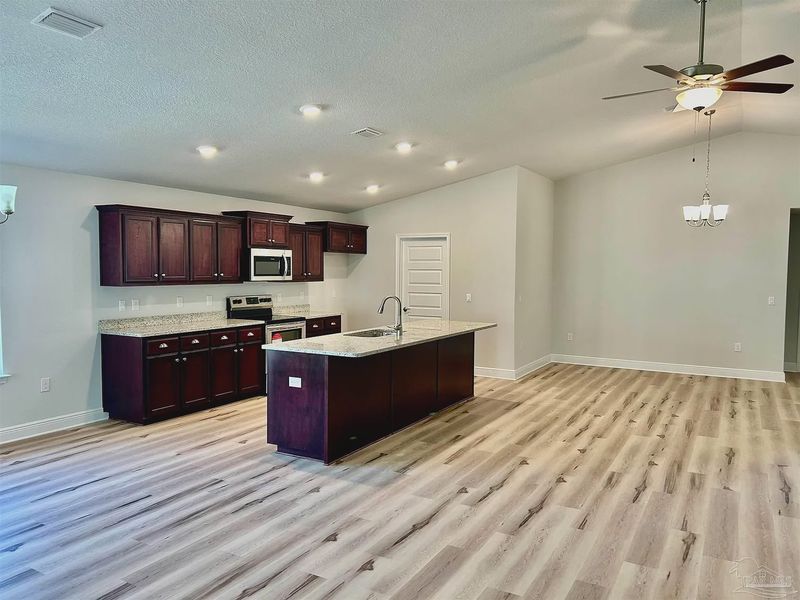 Furnished interior view inside a new home in Emerald Heights, Pensacola (Image 5). Furnished interior view inside a new home in Emerald Heights, Pensacola (Image 5).
