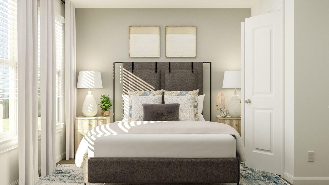 Furnished interior view inside a new home in Meadowlark Preserve: Claremont Collection, Pflugerville (Image 6). Furnished interior view inside a new home in Meadowlark Preserve: Claremont Collection, Pflugerville (Image 6).