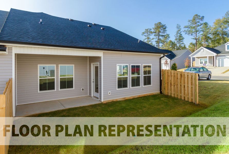 Front exterior of a new home in Caroleton Townhomes, Grovetown, GA, highlighting curb appeal (Image 7).
