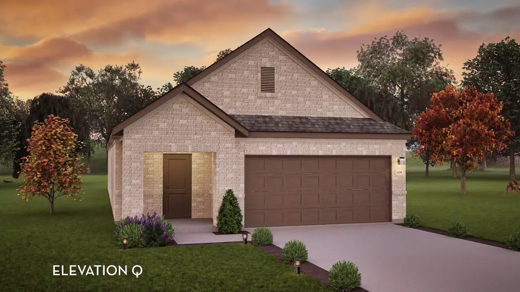 Representative exterior photo of a completed home built from the Pecan by CastleRock Communities in Arboretum Estates, Terrell, TX (Image 1). Representative exterior photo of a completed home built from the Pecan by CastleRock Communities in Arboretum Estates, Terrell, TX (Image 1).