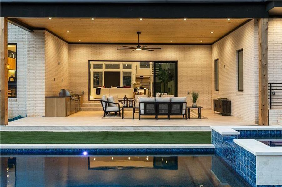 Exterior details and patio area of a home in , Atlanta (Image 37).