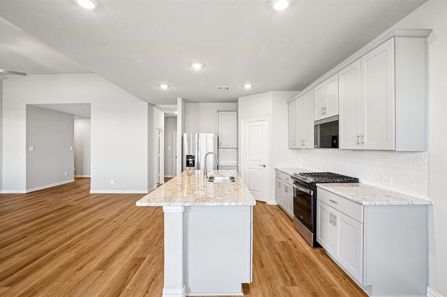 Furnished interior view inside a new home in Lakehaven - Premier Series, Farmersville (Image 13). Furnished interior view inside a new home in Lakehaven - Premier Series, Farmersville (Image 13).