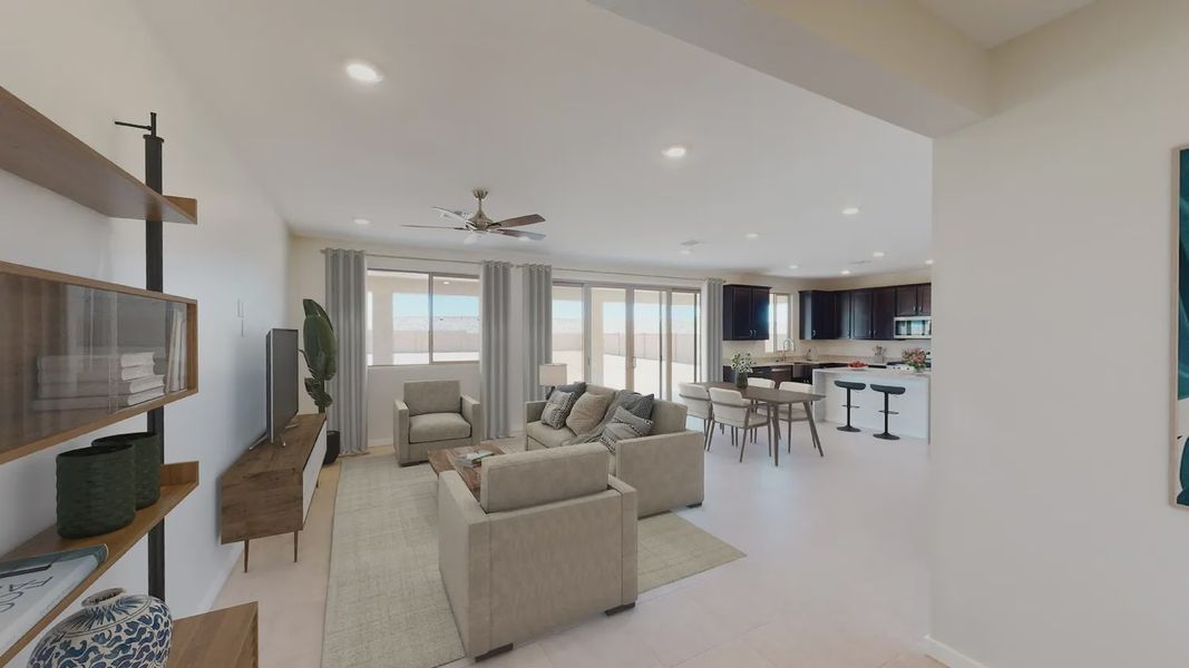 Representative furnished interior of a home built from the 201 by Elliott Homes in Las Barrancas, Yuma (Image 15).