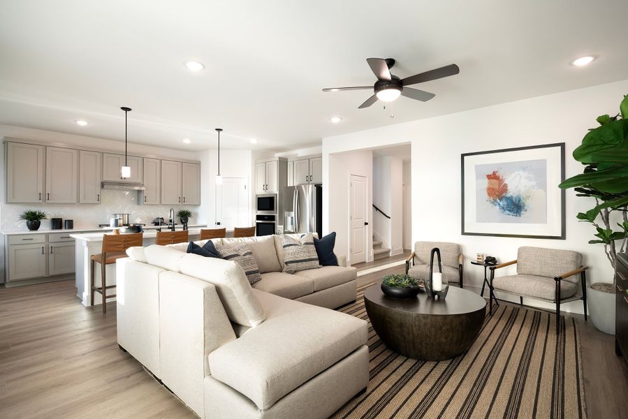Representative furnished interior of a home built from the 4054 by Risewell Homes in Parkton Square, Kyle (Image 10).
