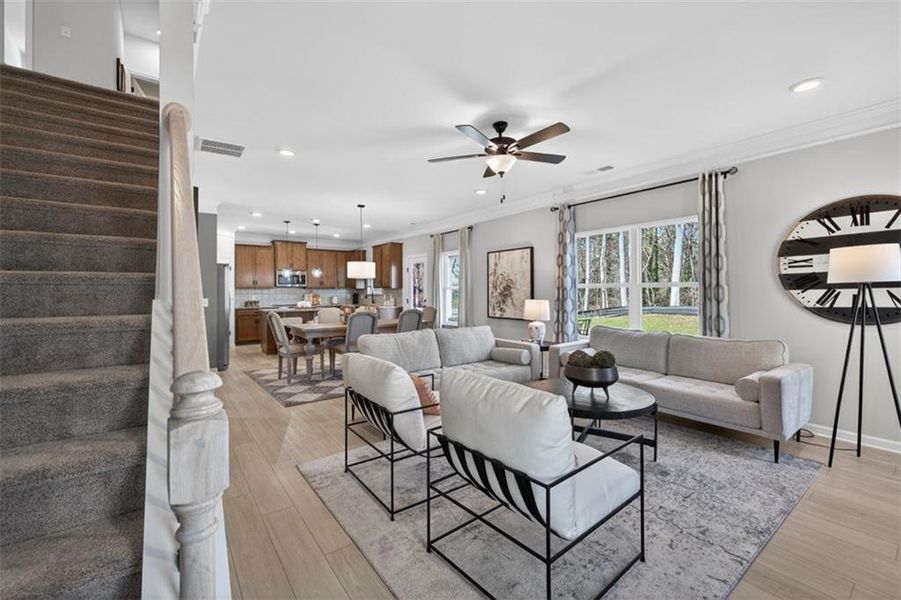 Furnished interior view inside a new home in Saddle Ridge, Calhoun (Image 17). Furnished interior view inside a new home in Saddle Ridge, Calhoun (Image 17).