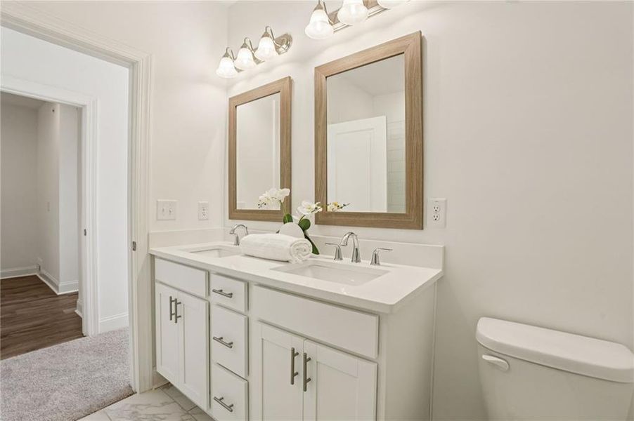 Furnished interior view inside a new home in Market Square at Sawnee Village, Cumming (Image 27).