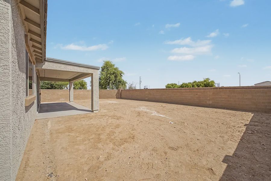 Exterior details and patio area of a home in Forté at Granite Vista, Waddell (Image 26).