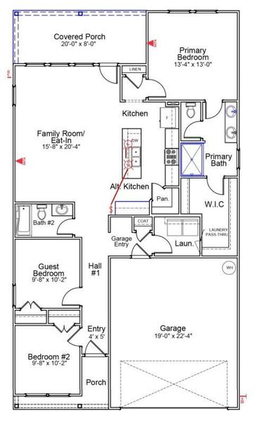 2D floor plan layout of this home in , Summerville, SC (Image 2).