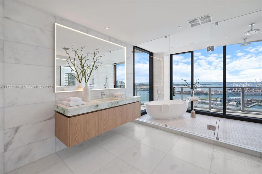 Furnished interior view inside a new home in Five Park, Miami (Image 3). Furnished interior view inside a new home in Five Park, Miami (Image 3).