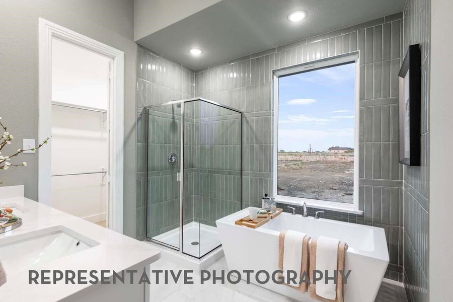 Furnished interior view inside a new home in Meridiana, Manvel (Image 13).