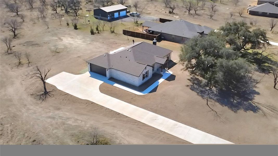 View from above of property