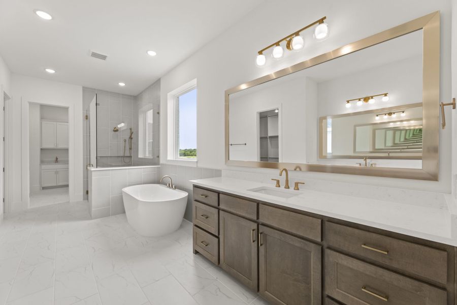 Representative furnished interior of a home built from the 7042 by Tradition Homes in Mustang Lakes, McKinney (Image 12).