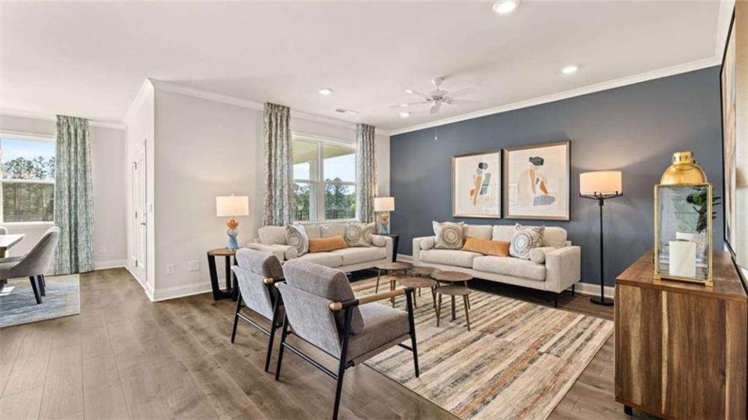 Furnished interior view inside a new home in Oak Ridge Meadows, Locust Grove (Image 18).