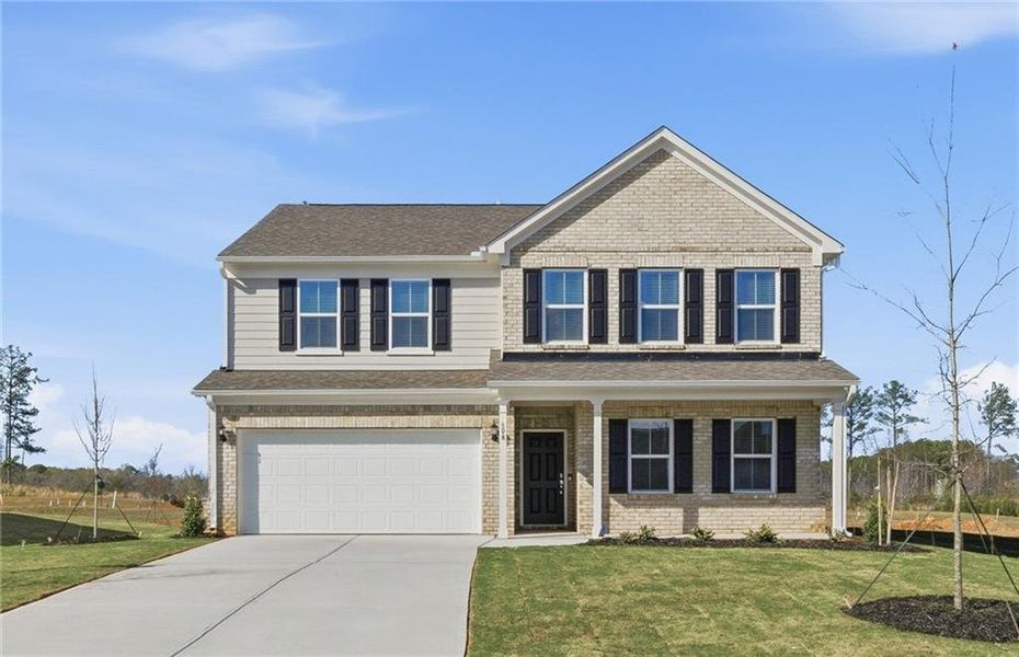 Front exterior of a new home in Anderson Point, McDonough, GA, highlighting curb appeal (Image 2). Front exterior of a new home in Anderson Point, McDonough, GA, highlighting curb appeal (Image 2).