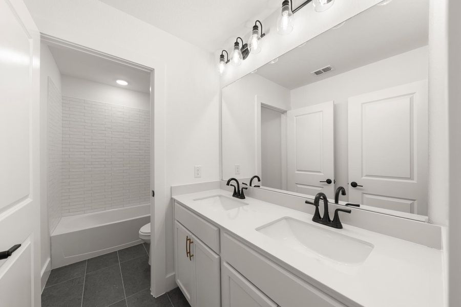 Furnished interior view inside a new home in Inspiration Collection 60 at Painted Tree, McKinney (Image 12).