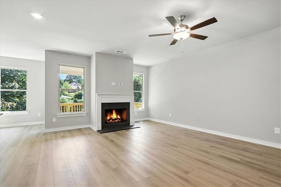 Spacious, unfurnished interior of a new home in Traditions of Braselton, Jefferson (Image 48).