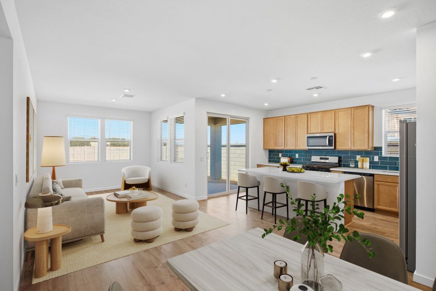 Furnished interior view inside a new home in Montana Vista - Highland, Buckeye (Image 9).
