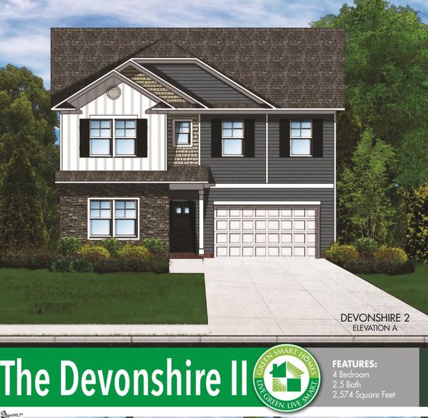 Front exterior of a new home in Lynbrook, Boiling Springs, SC, highlighting curb appeal (Image 1). Front exterior of a new home in Lynbrook, Boiling Springs, SC, highlighting curb appeal (Image 1).