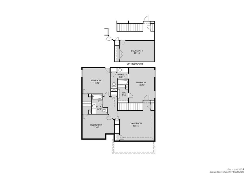 2D floor plan layout of this home in Cinco Lakes, San Antonio, TX (Image 2). 2D floor plan layout of this home in Cinco Lakes, San Antonio, TX (Image 2).