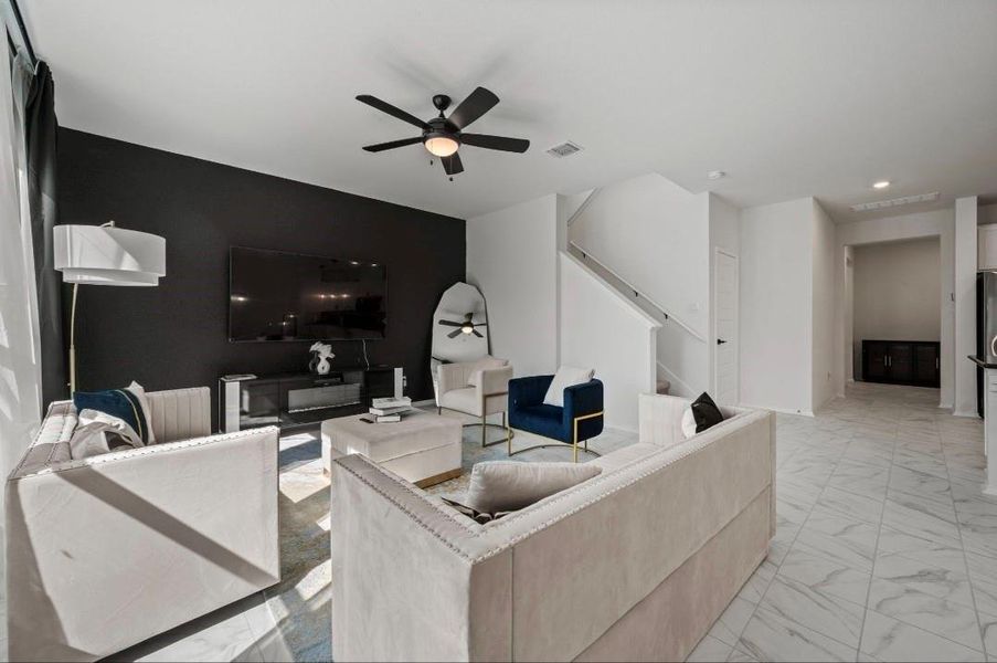 Furnished interior view inside a new home in Sonterra - Cool Water, Jarrell (Image 4).