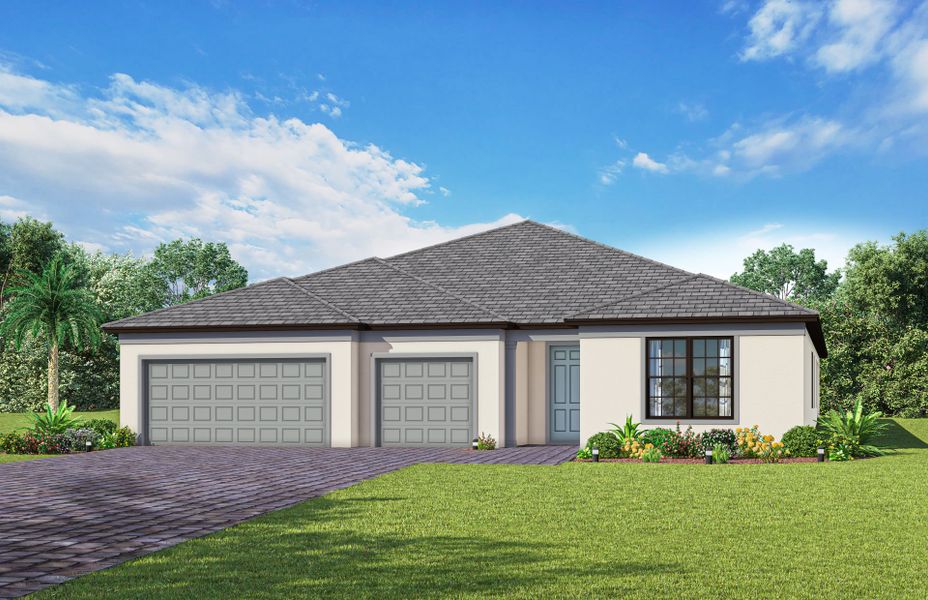Representative exterior photo of a completed home built from the Renown by Del Webb in Del Webb Naples, Ave Maria, FL (Image 18).
