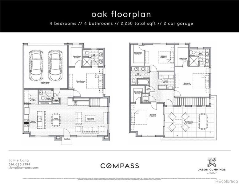 2D floor plan layout of this home in A Line Townhomes, Denver, CO (Image 3).