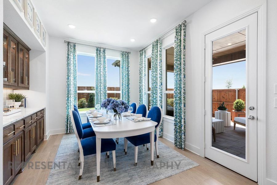 Furnished interior view inside a new home in Lariat: 50ft. lots, Liberty Hill (Image 30).