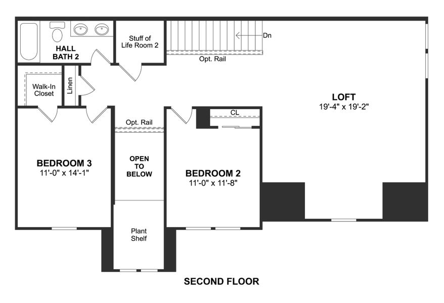 2D floor plan layout for the Mykonos by K. Hovnanian® Homes in Grand Oaks, Mont Belvieu, TX (Image 5). 2D floor plan layout for the Mykonos by K. Hovnanian® Homes in Grand Oaks, Mont Belvieu, TX (Image 5).