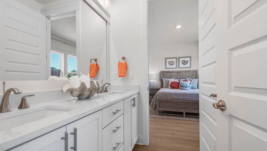 Furnished interior view inside a new home in Parkside, Santa Rosa Beach (Image 33). Furnished interior view inside a new home in Parkside, Santa Rosa Beach (Image 33).