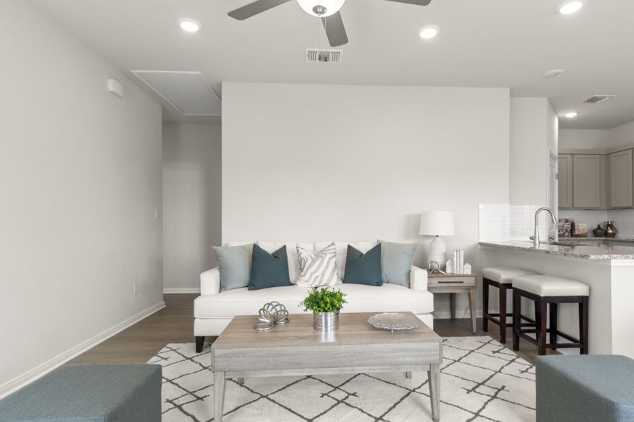 Furnished interior view inside a new home in Blanco Vista, San Marcos (Image 13).