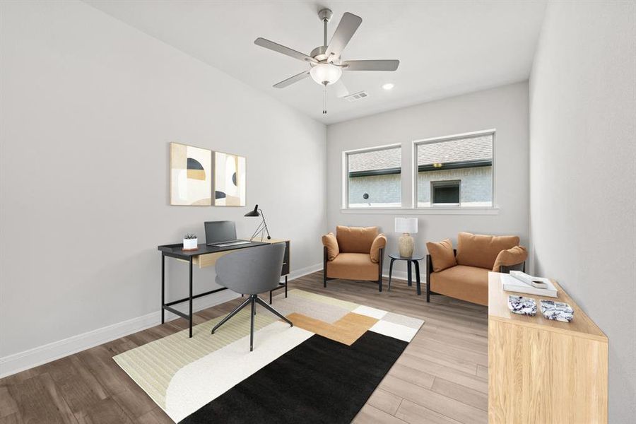 Furnished interior view inside a new home in Myrtle Creek, Waxahachie (Image 5).