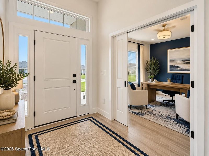 Furnished interior view inside a new home in St. John's Preserve, Palm Bay (Image 4). Furnished interior view inside a new home in St. John's Preserve, Palm Bay (Image 4).